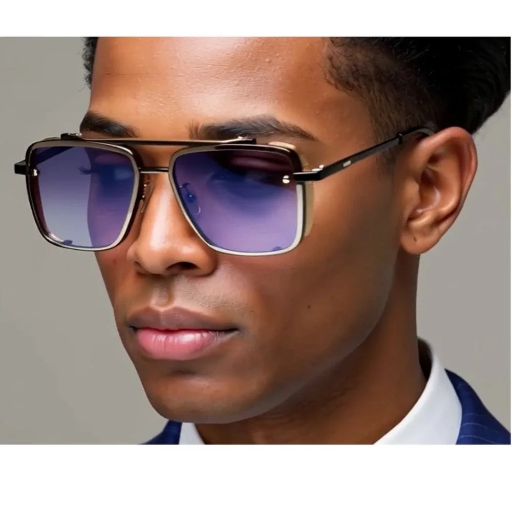 Sunglasses Men Women Designer Driving UV400 Protection Rectangular Outdoor Gafas